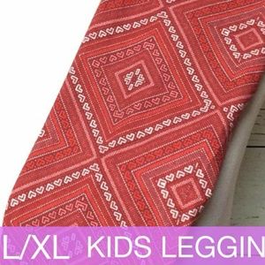 Brand New LuLaRoe Kids Valentine Leggings L/XL